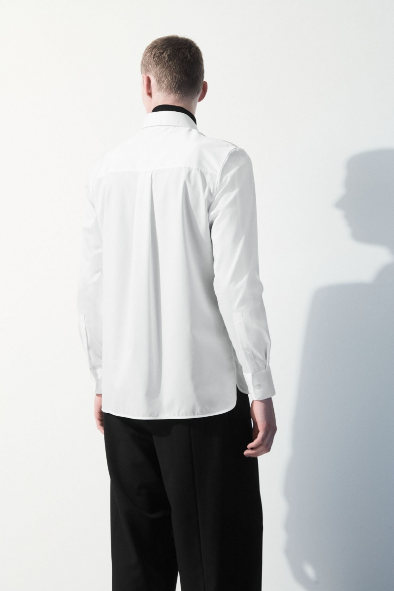 Men's COS The Essential Tailored Shirts White NZ-20EBFWMCR