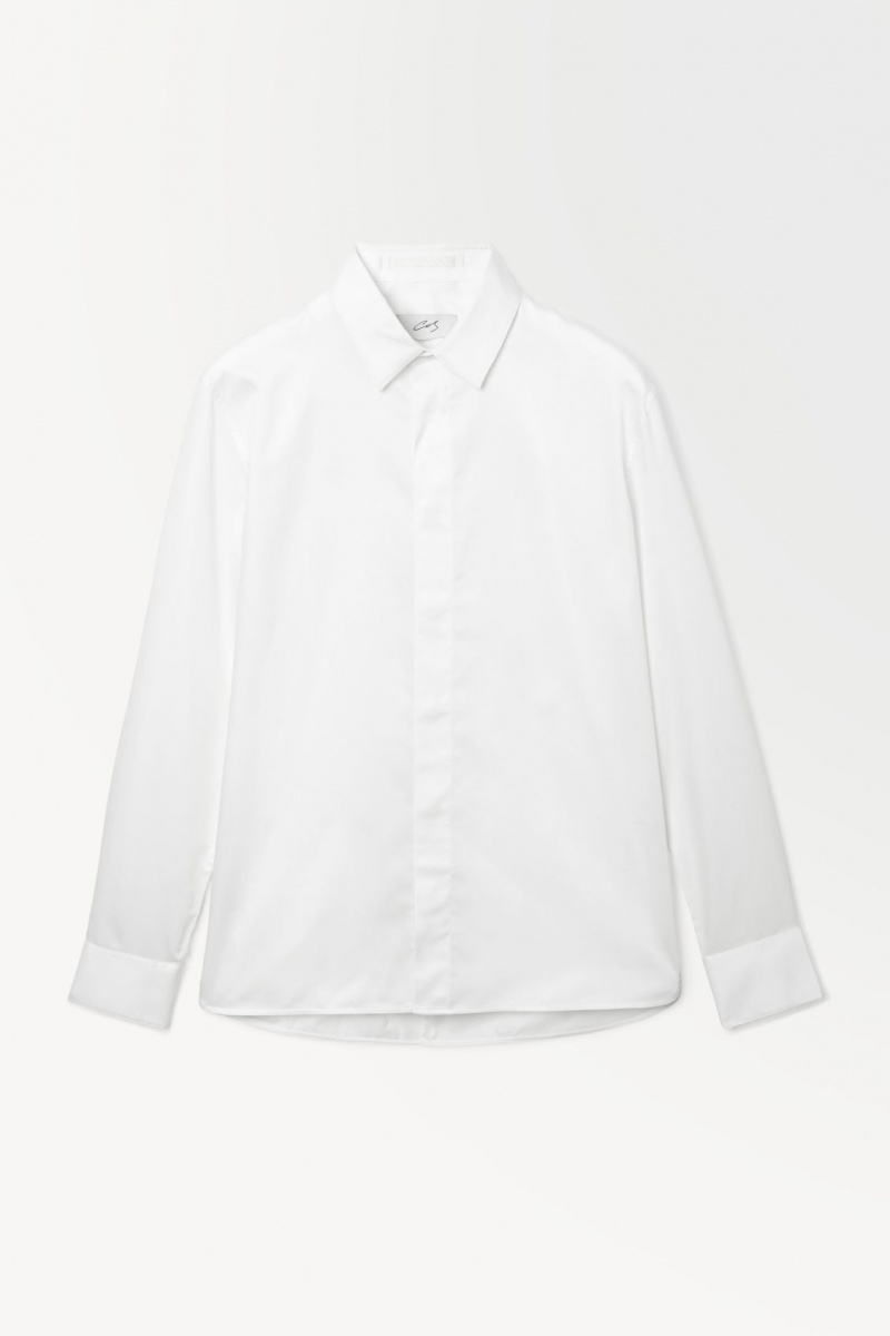 Men's COS The Essential Tailored Shirts White NZ-20EBFWMCR
