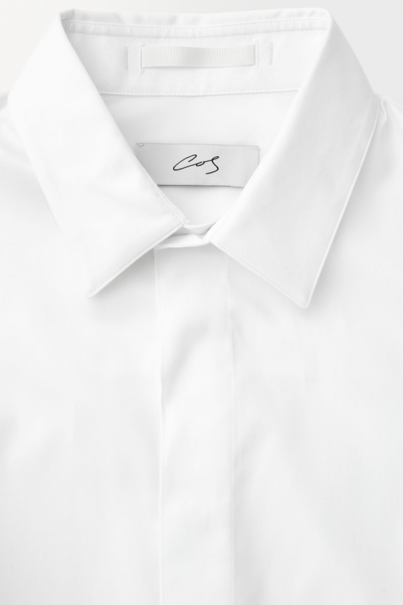 Men's COS The Essential Tailored Shirts White NZ-20EBFWMCR