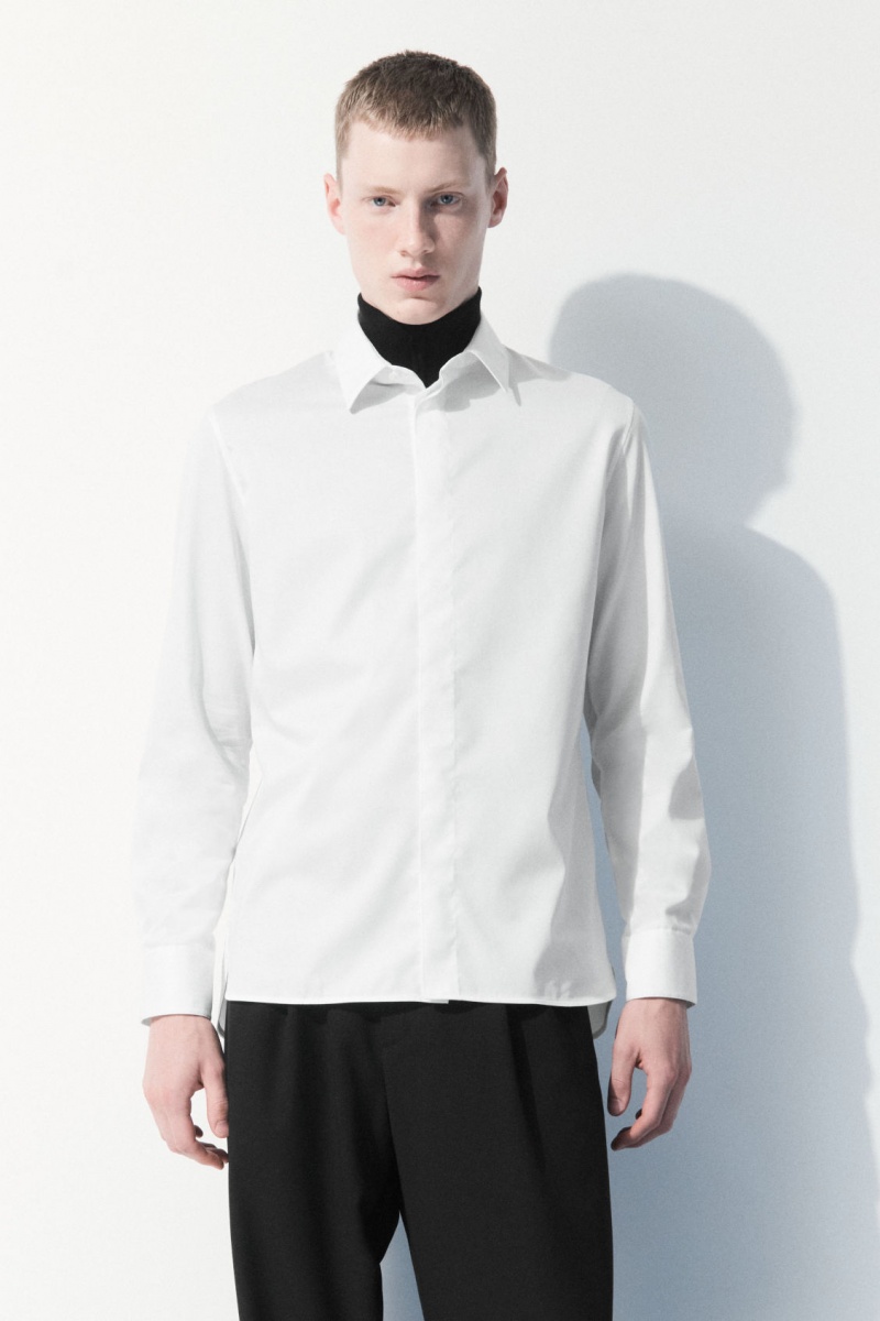 Men\'s COS The Essential Tailored Shirts White NZ-20EBFWMCR