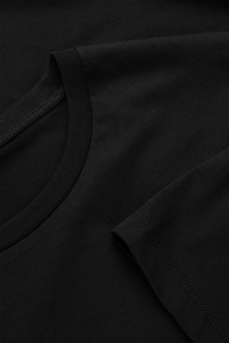 Men's COS The Extra Fine T-Shirt Black NZ-14VZNUSMI