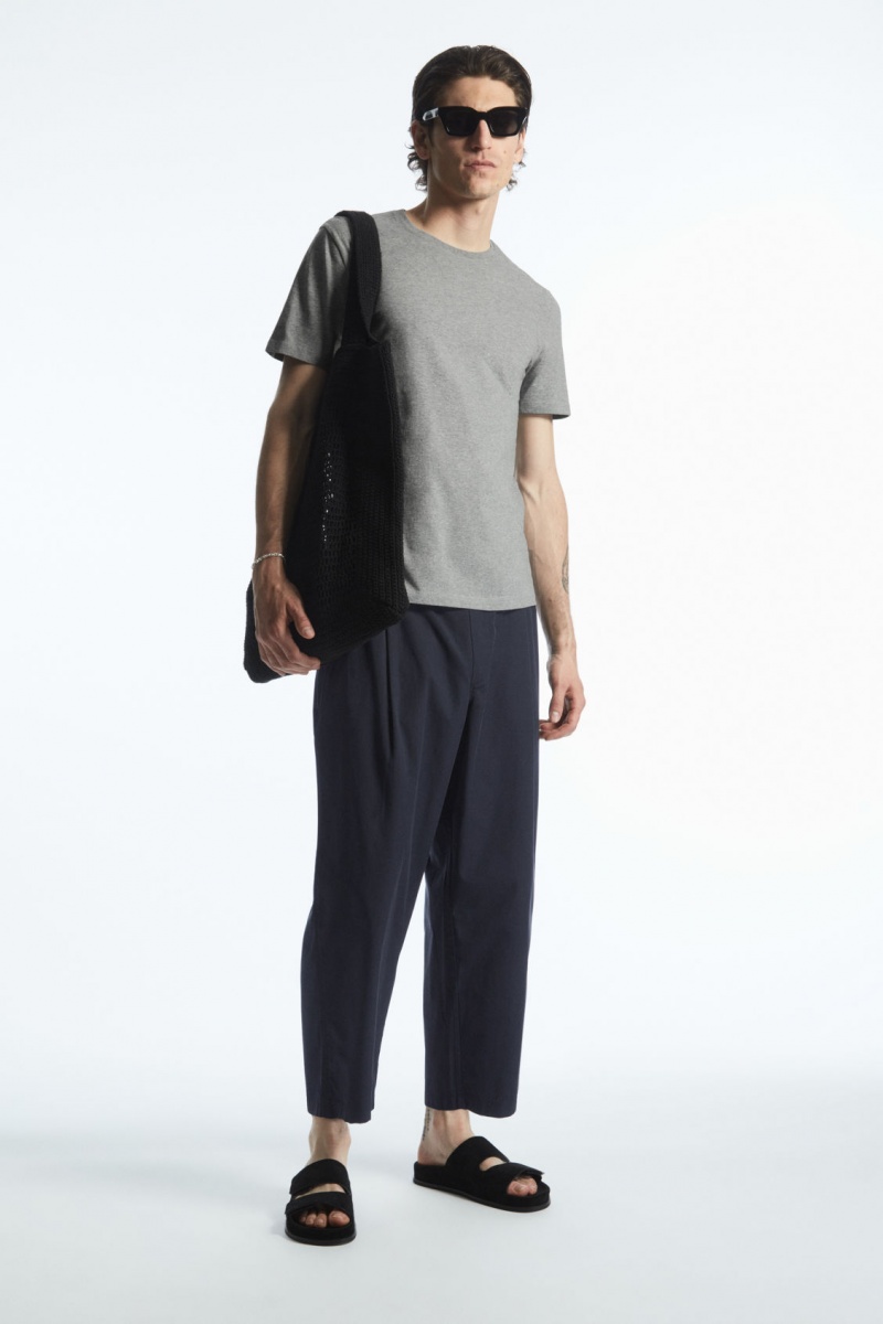 Men's COS The Extra Fine T-Shirt Grey NZ-01KHUMSJA