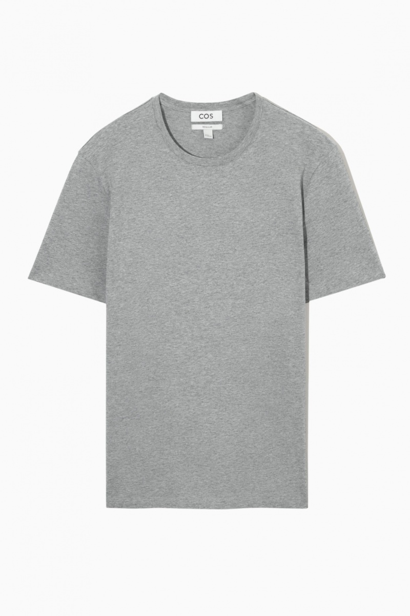 Men's COS The Extra Fine T-Shirt Grey NZ-01KHUMSJA