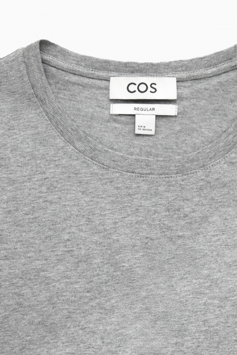 Men's COS The Extra Fine T-Shirt Grey NZ-01KHUMSJA