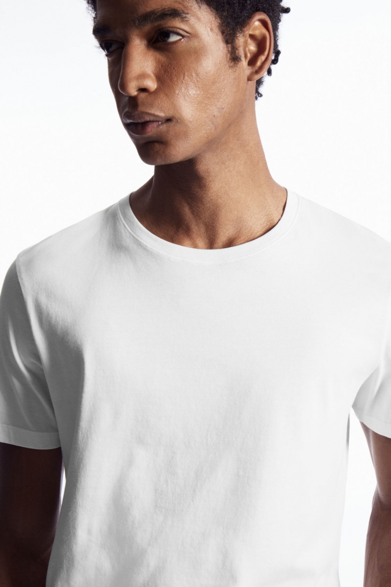 Men's COS The Extra Fine T-Shirt White NZ-10PQKMBWR