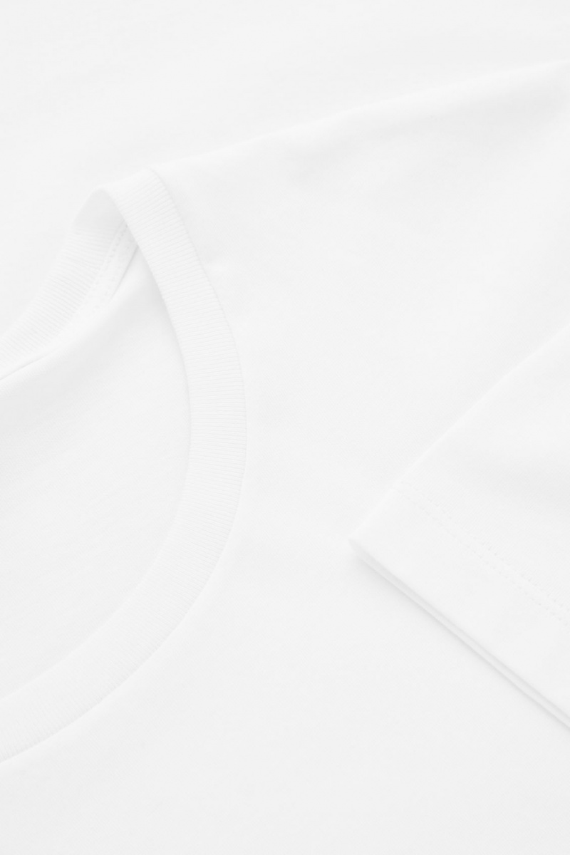 Men's COS The Extra Fine T-Shirt White NZ-10PQKMBWR