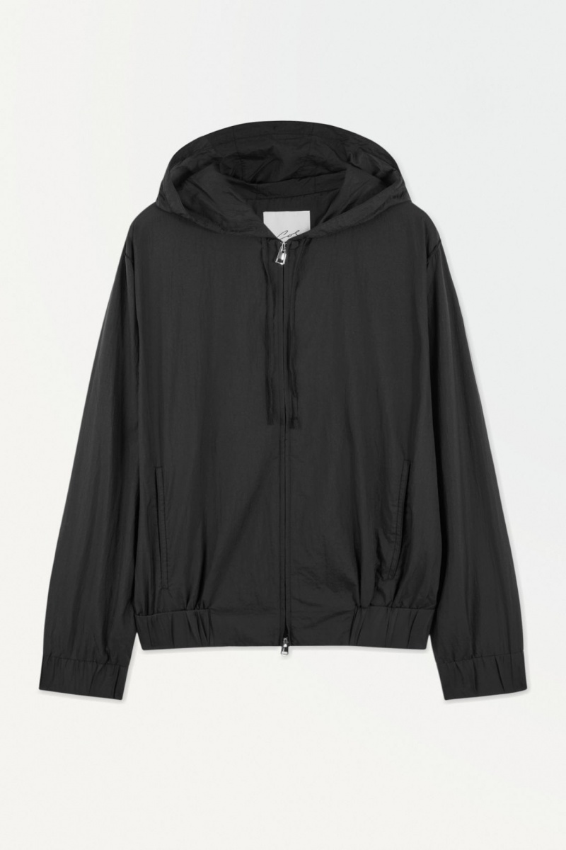 Men's COS The Hooded Blouson Jackets Black NZ-94QWRLKTJ