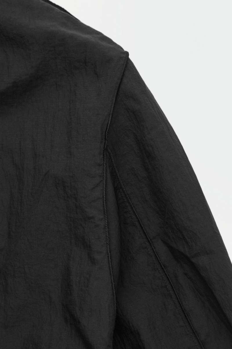 Men's COS The Hooded Blouson Jackets Black NZ-94QWRLKTJ
