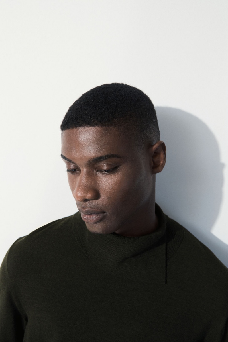 Men's COS The Merino Wool Roll-Neck Sweaters Dark Green NZ-85TAGIHDU