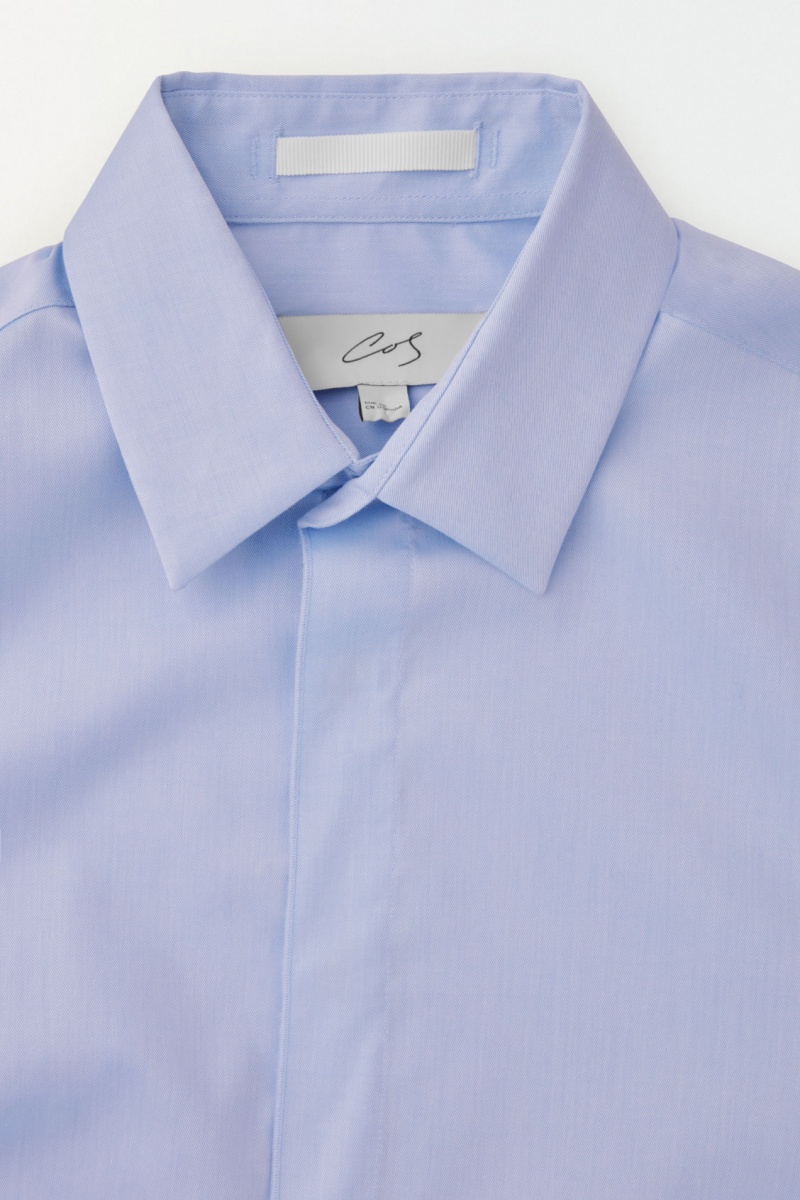 Men's COS The Minimal Tailored Shirts Light Blue NZ-62IXNHRYE