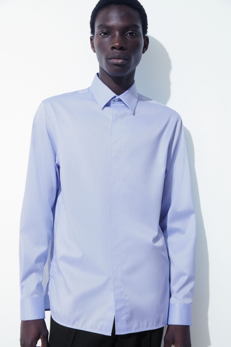 Men's COS The Minimal Tailored Shirts Light Blue NZ-62IXNHRYE