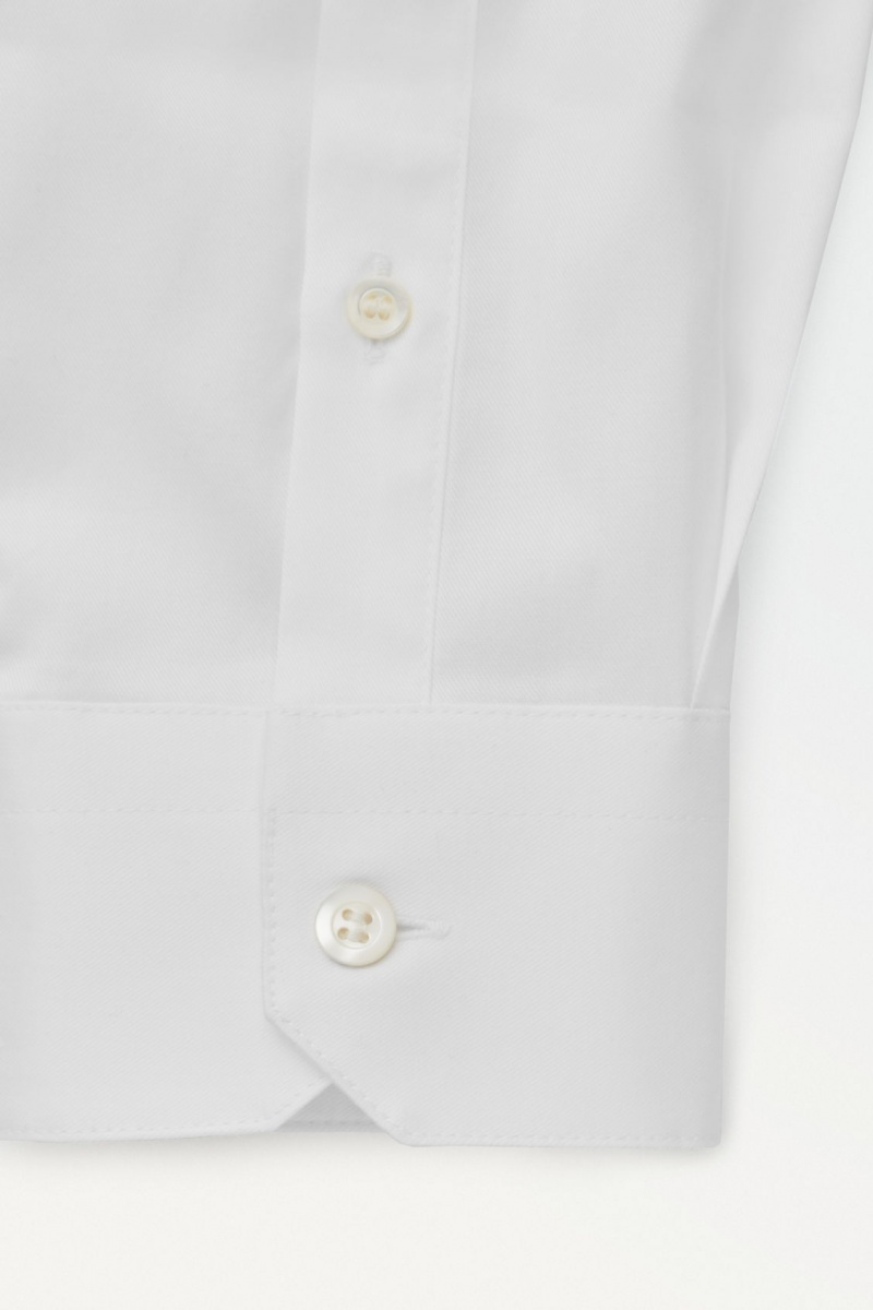 Men's COS The Minimal Tailored Shirts White NZ-37KRZTWOI