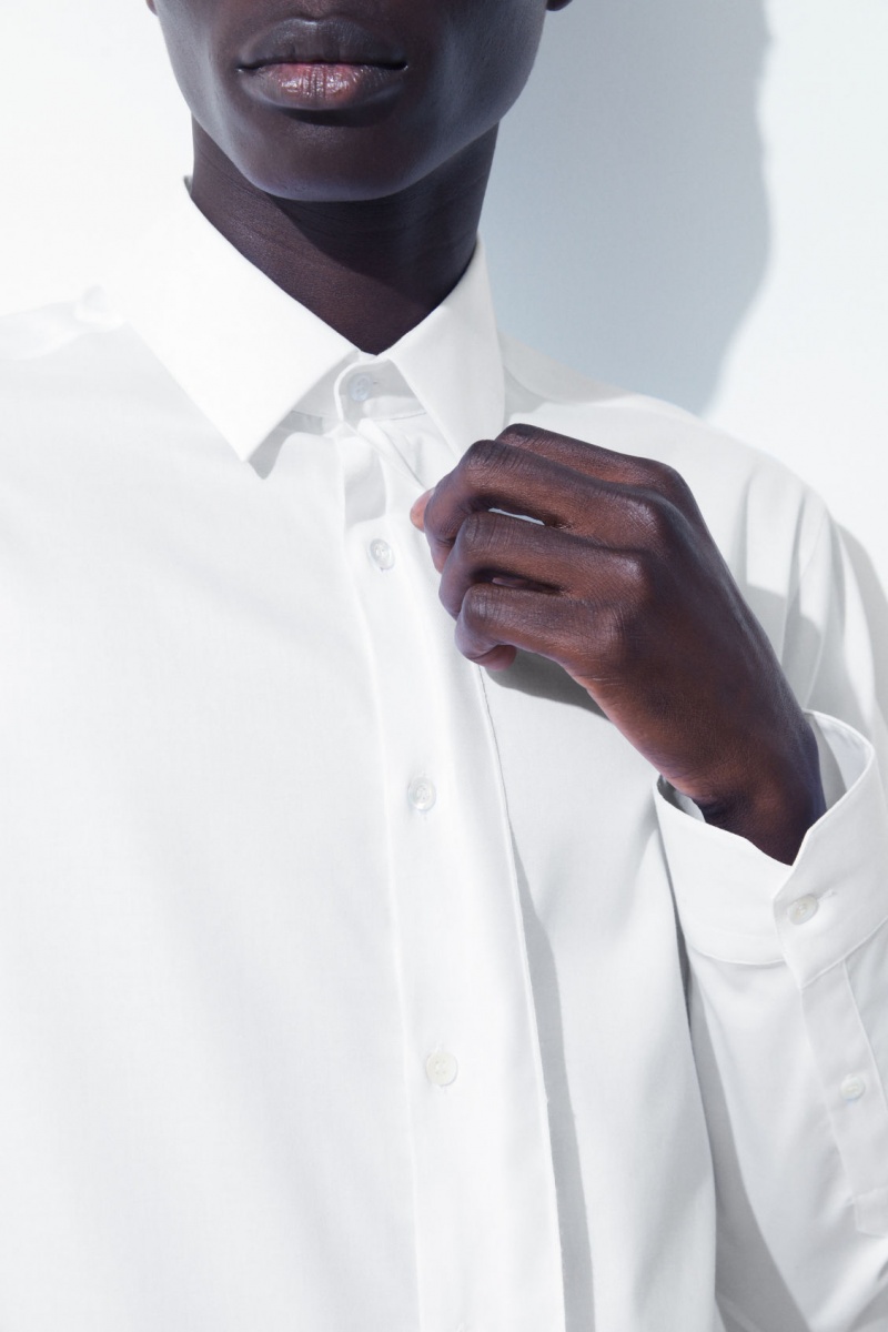 Men's COS The Minimal Tailored Shirts White NZ-37KRZTWOI
