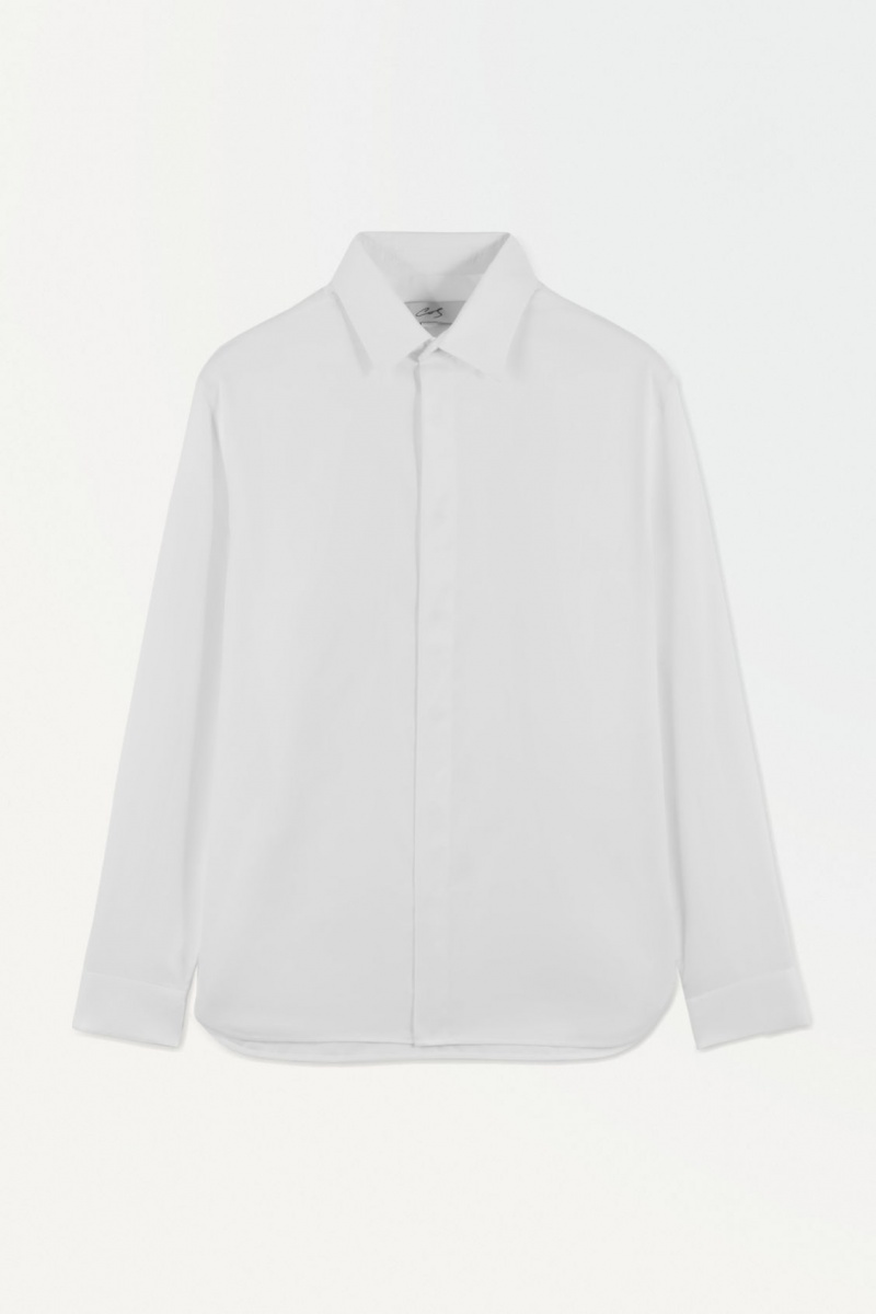 Men's COS The Minimal Tailored Shirts White NZ-37KRZTWOI