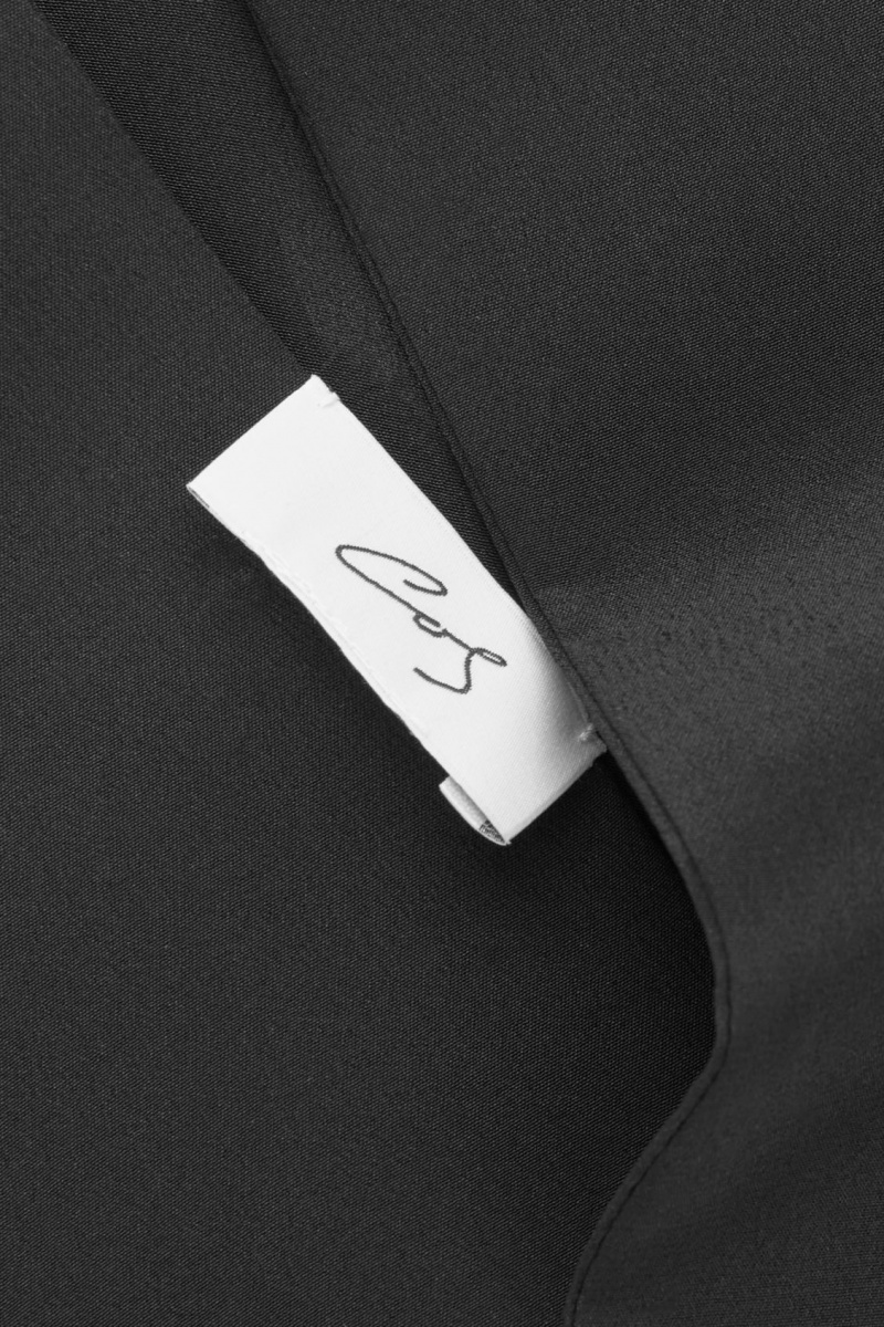 Men's COS The Pure Silk Scarf Black NZ-59MFCPXJA