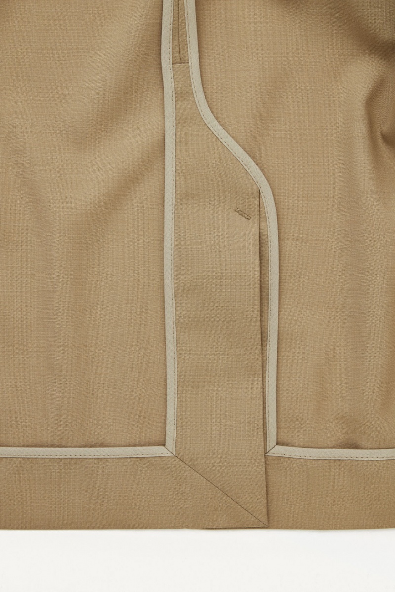Men's COS The Single-Breasted Wool Blazer Beige NZ-63UOJLKPA