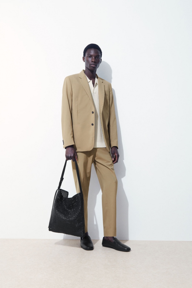 Men's COS The Single-Breasted Wool Blazer Beige NZ-63UOJLKPA