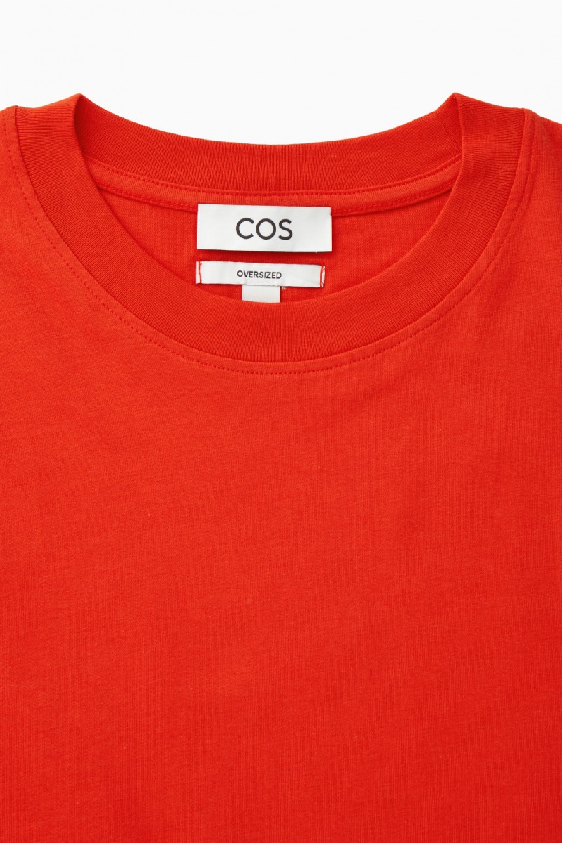 Men's COS The Super Slouch T-Shirt Orange NZ-34MWYQTHJ