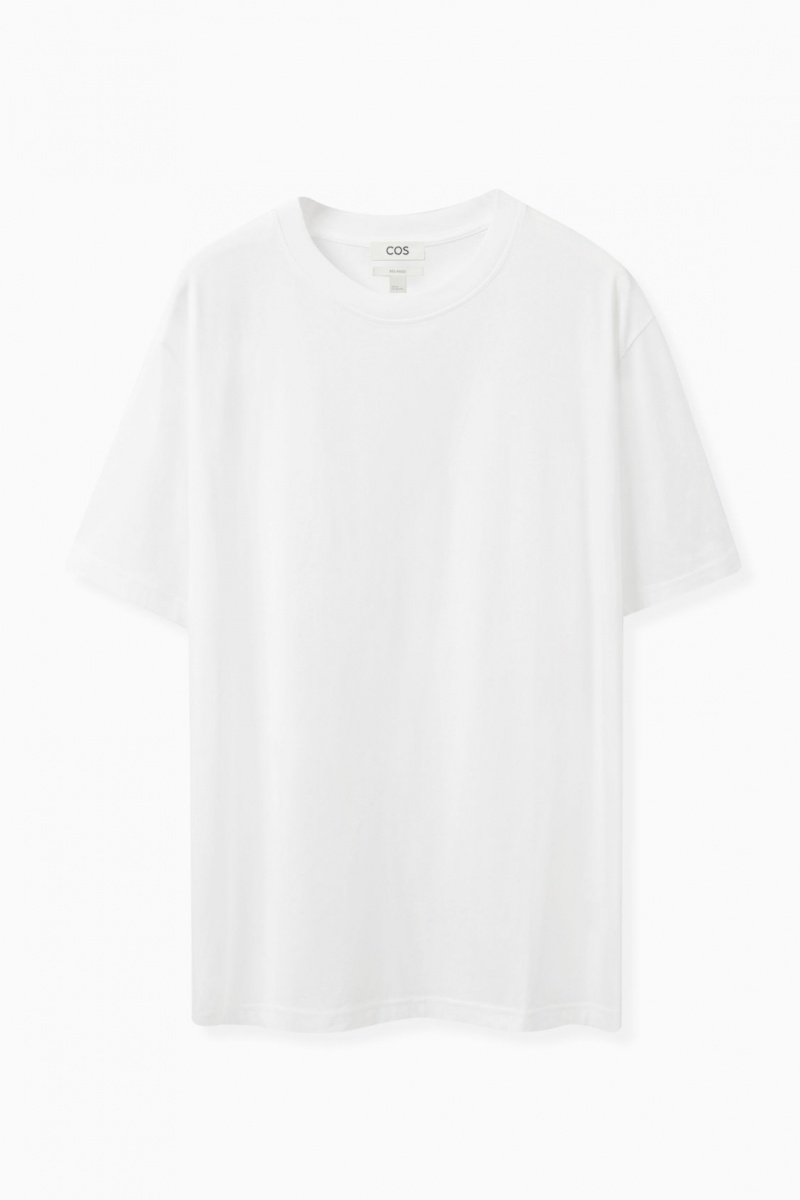 Men's COS The Super Slouch T-Shirt White NZ-83SVMZPIR