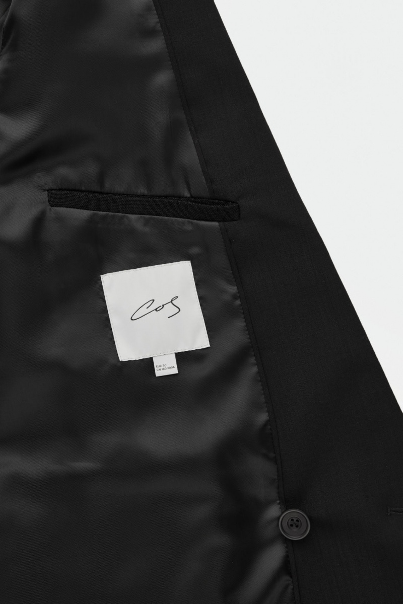 Men's COS The Tuxedo Jackets Black NZ-60ZQOBAYR