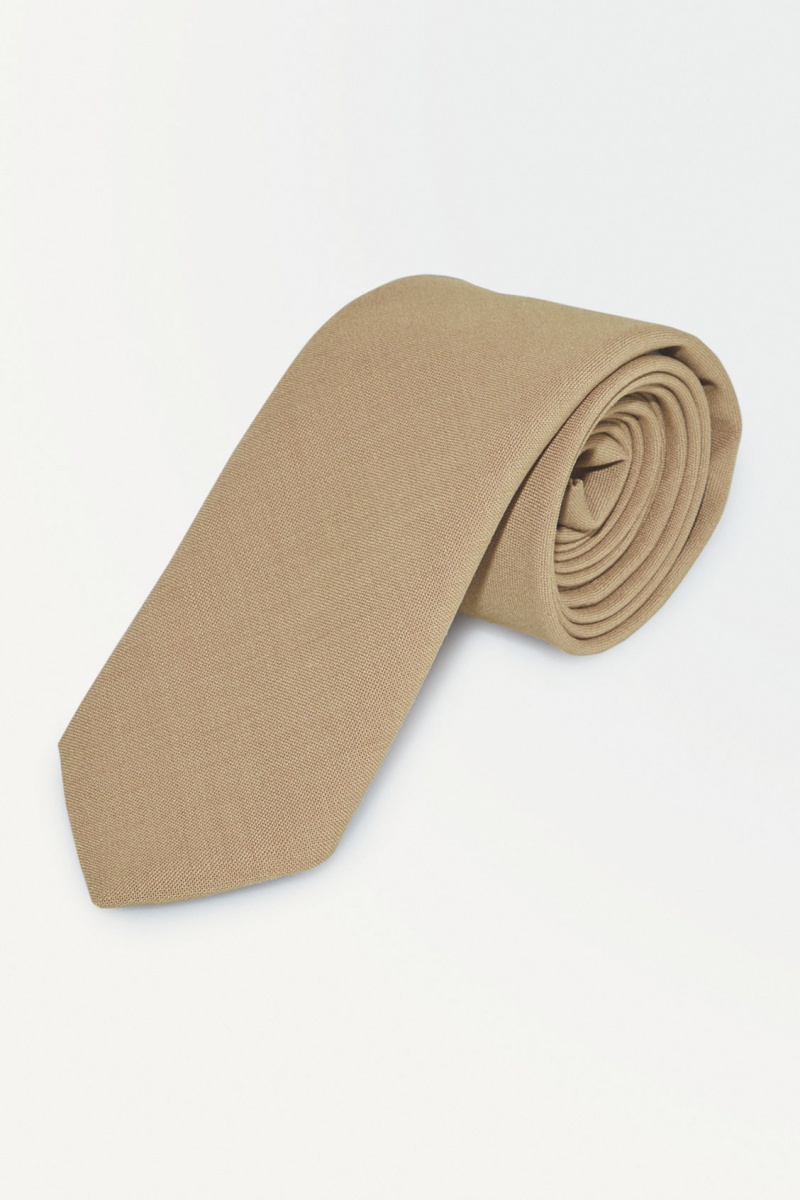 Men's COS The Wool Ties Beige NZ-90BHXNDAC