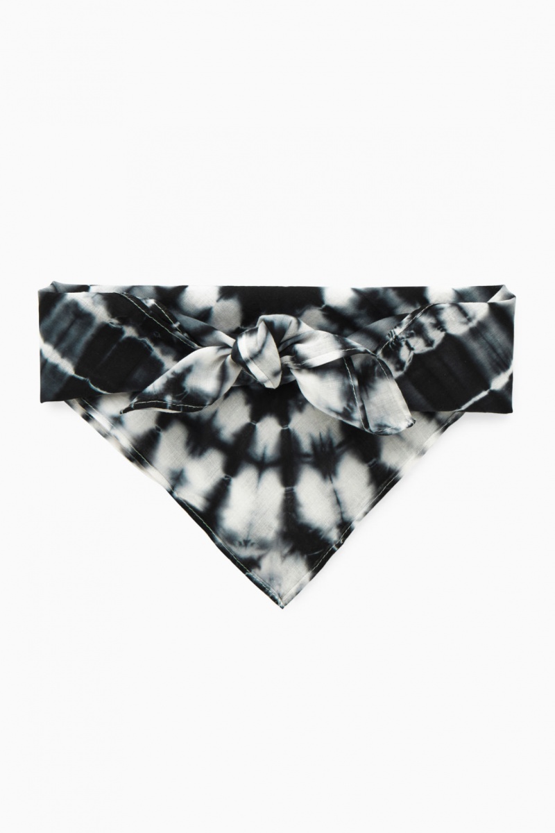 Men's COS Tie-Dye Print Neck Scarf Dark Blue NZ-47DYOVBGI