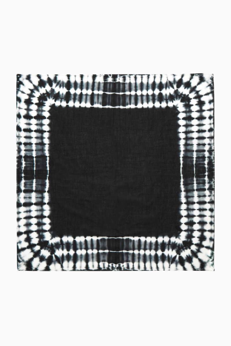 Men's COS Tie-Dye Print Neck Scarf Dark Blue NZ-47DYOVBGI