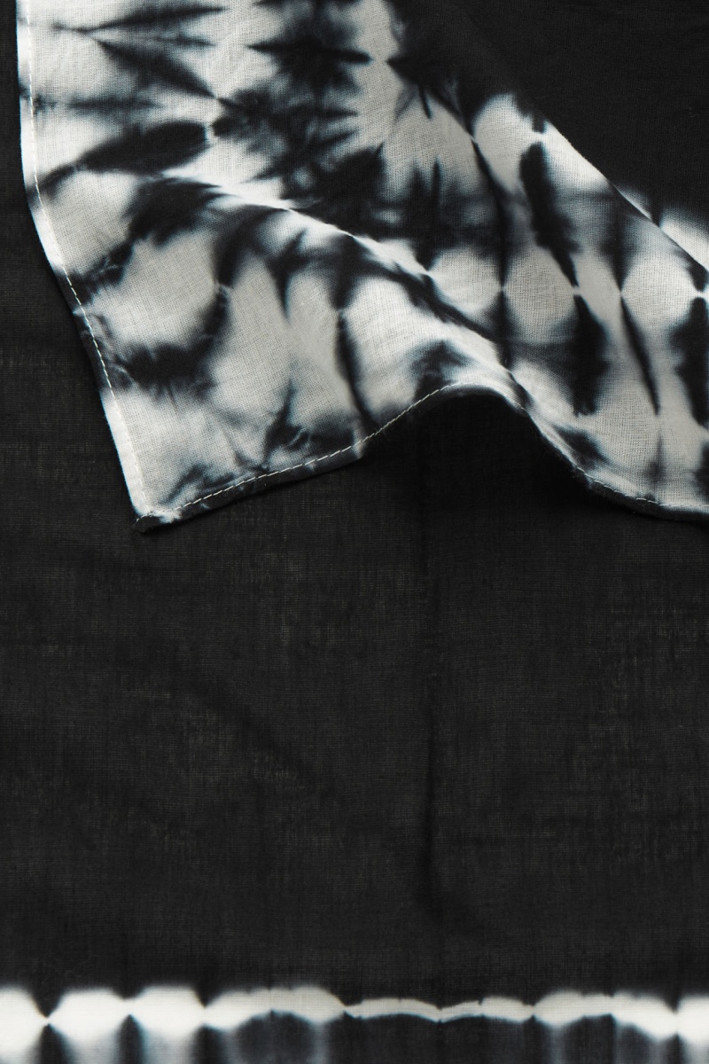 Men's COS Tie-Dye Print Neck Scarf Dark Blue NZ-28CKJRGST