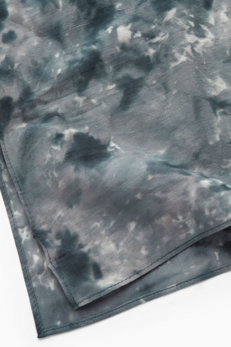 Men's COS Tie-Dye Print Neck Scarf Grey NZ-53KULZBND