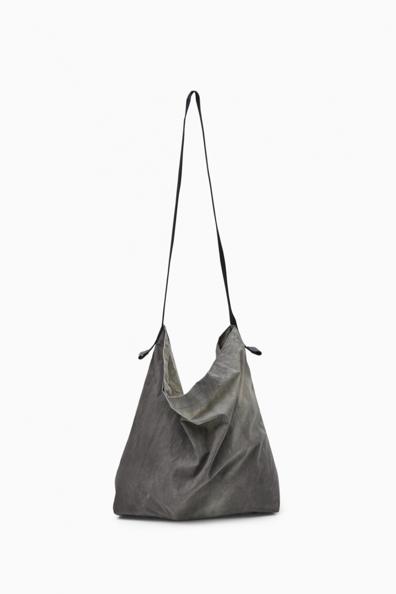 Men's COS Tie-Dye Print Packable Nylon Tote Bags Grey NZ-63WZIORUJ