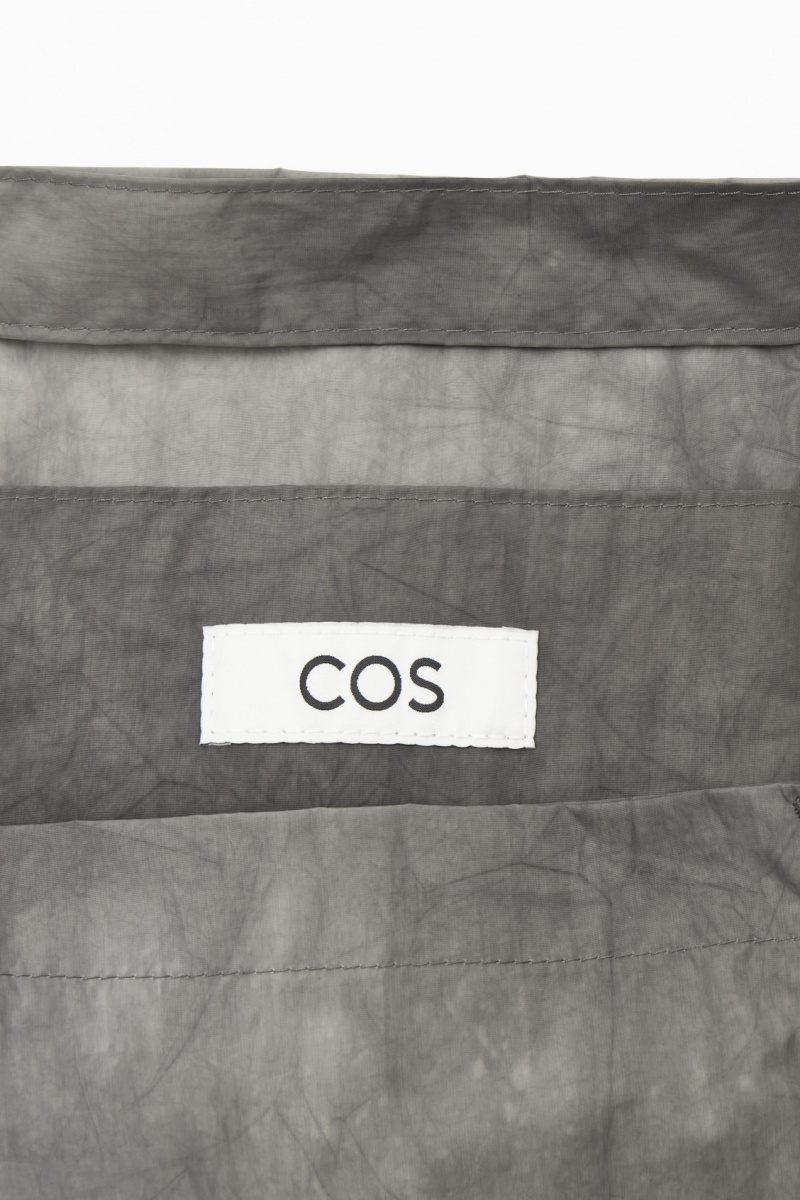 Men's COS Tie-Dye Print Packable Nylon Tote Bags Grey NZ-63WZIORUJ