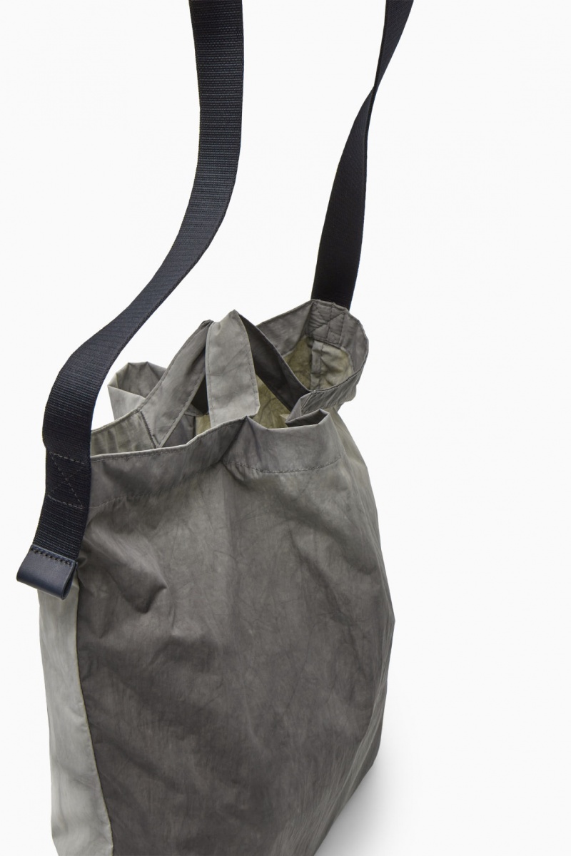 Men's COS Tie-Dye Print Packable Nylon Tote Bags Grey NZ-63WZIORUJ