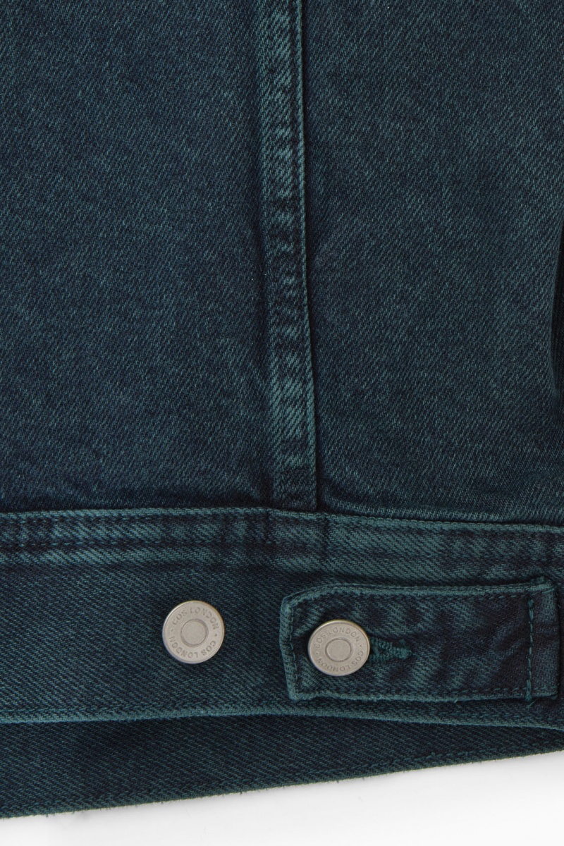 Men's COS Two-Tone Denim Jackets Green NZ-91WAFNLPO