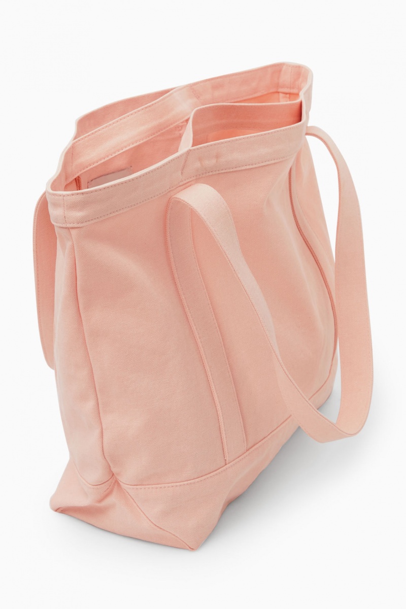 Men's COS Washed-Cotton Tote Bags Orange NZ-45KCOGAMQ