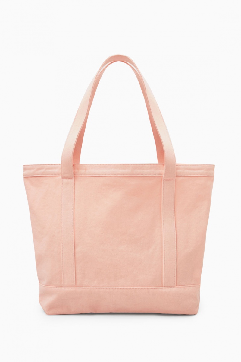 Men's COS Washed-Cotton Tote Bags Orange NZ-03RXZIECT