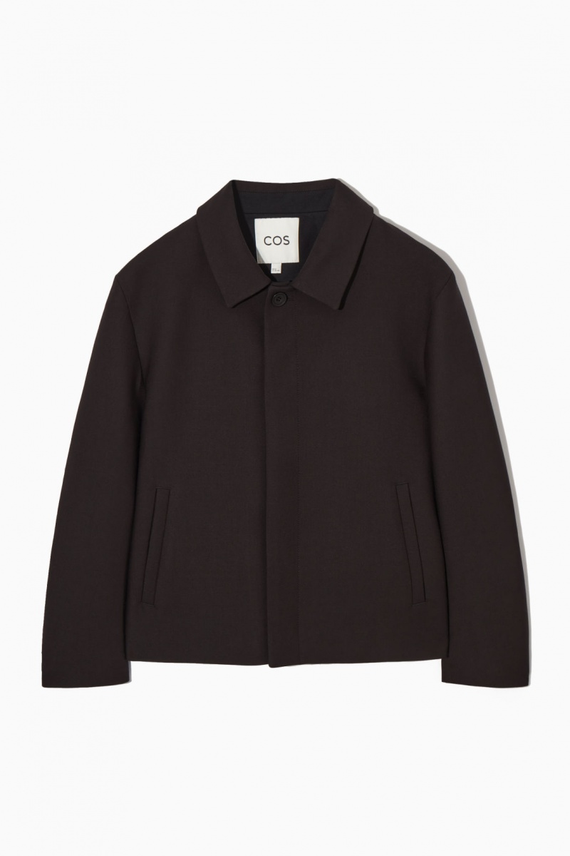Men's COS Wool-Blend Jackets Dark Brown NZ-50XTVCION