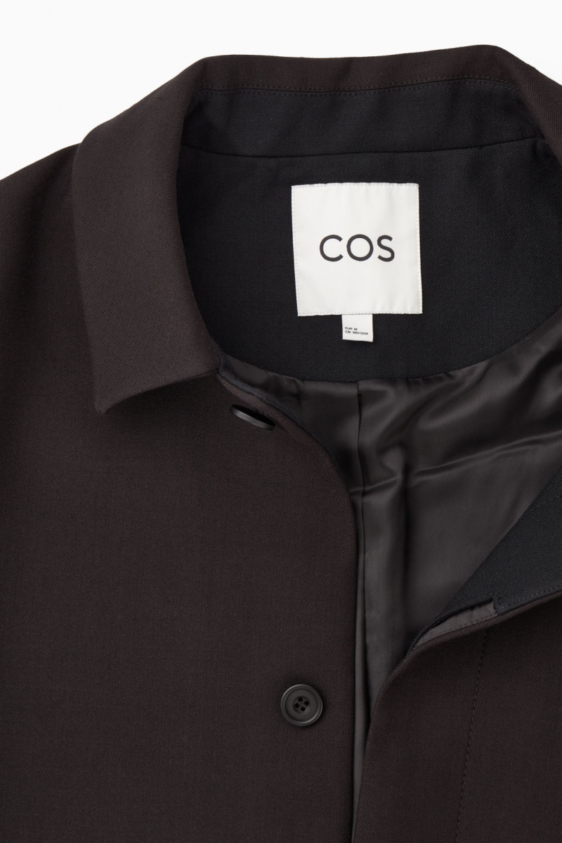 Men's COS Wool-Blend Jackets Dark Brown NZ-50XTVCION