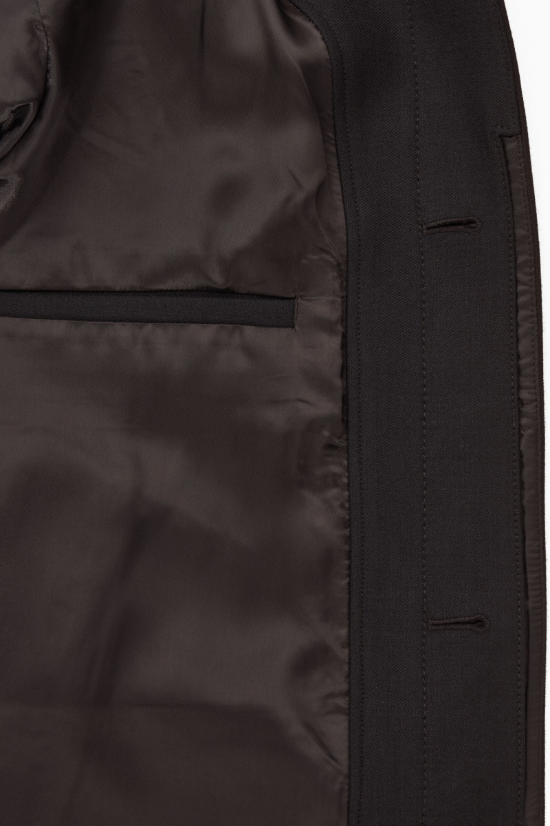 Men's COS Wool-Blend Jackets Dark Brown NZ-50XTVCION