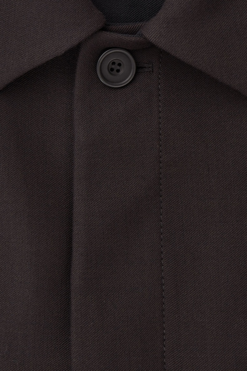 Men's COS Wool-Blend Jackets Dark Brown NZ-50XTVCION