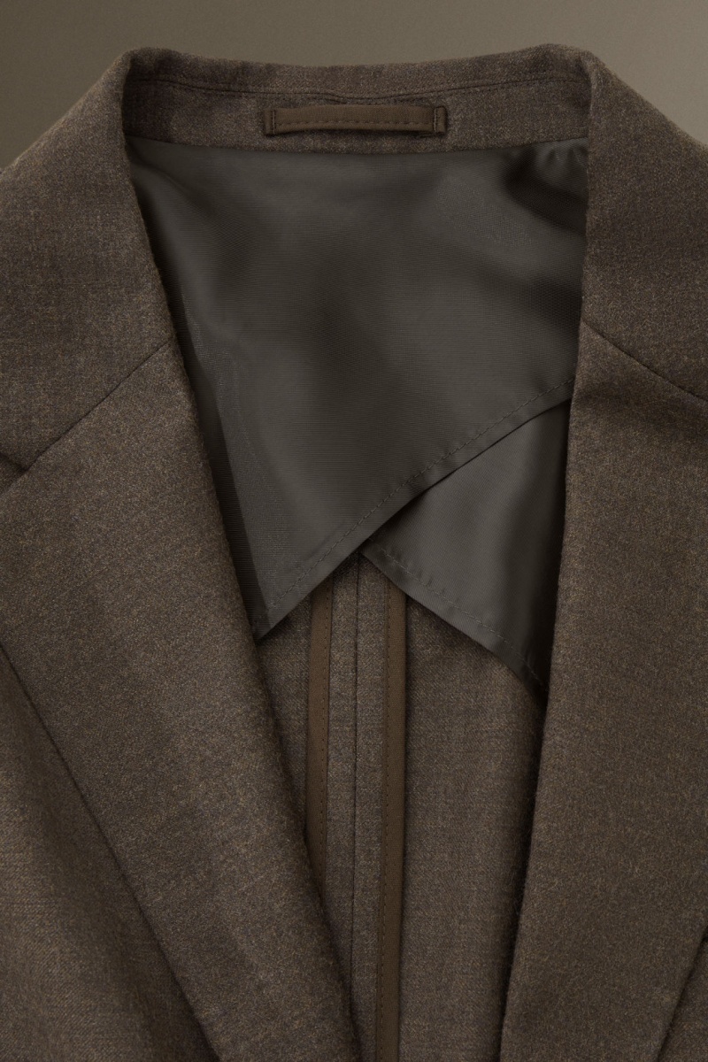 Men's COS Wool-Flannel Regular Blazer Dark Brown NZ-83XLVYJIC