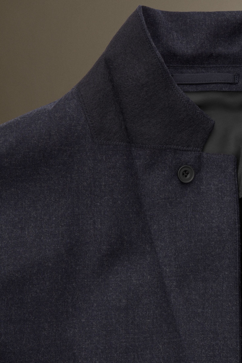 Men's COS Wool-Flannel Regular Blazer Navy NZ-68JRVBFES