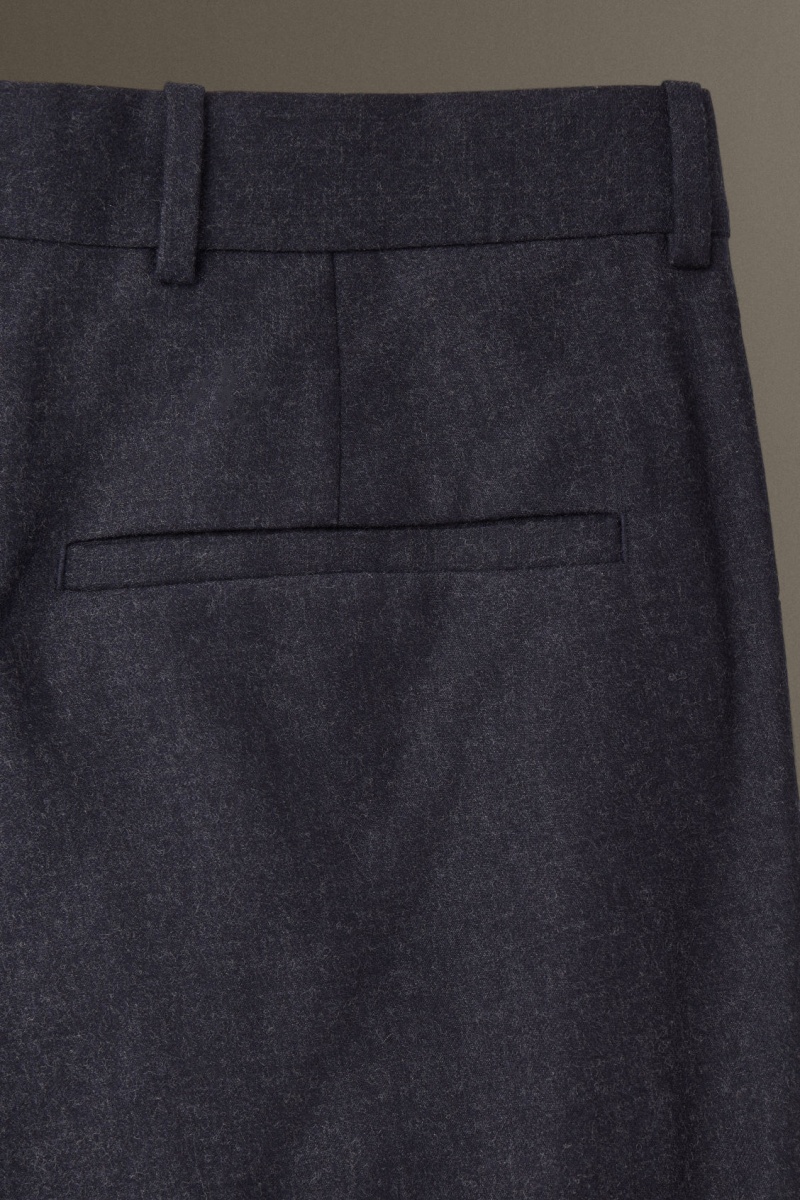 Men's COS Wool-Flannel Straight Pants Navy NZ-30WTKMCLI