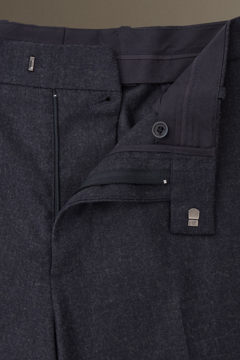Men's COS Wool-Flannel Straight Pants Navy NZ-30WTKMCLI