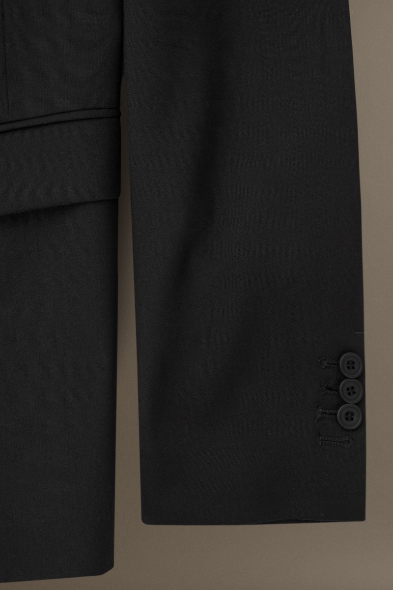 Men's COS Wool-Hopsack Slim Blazer Black NZ-60QXKJGWY