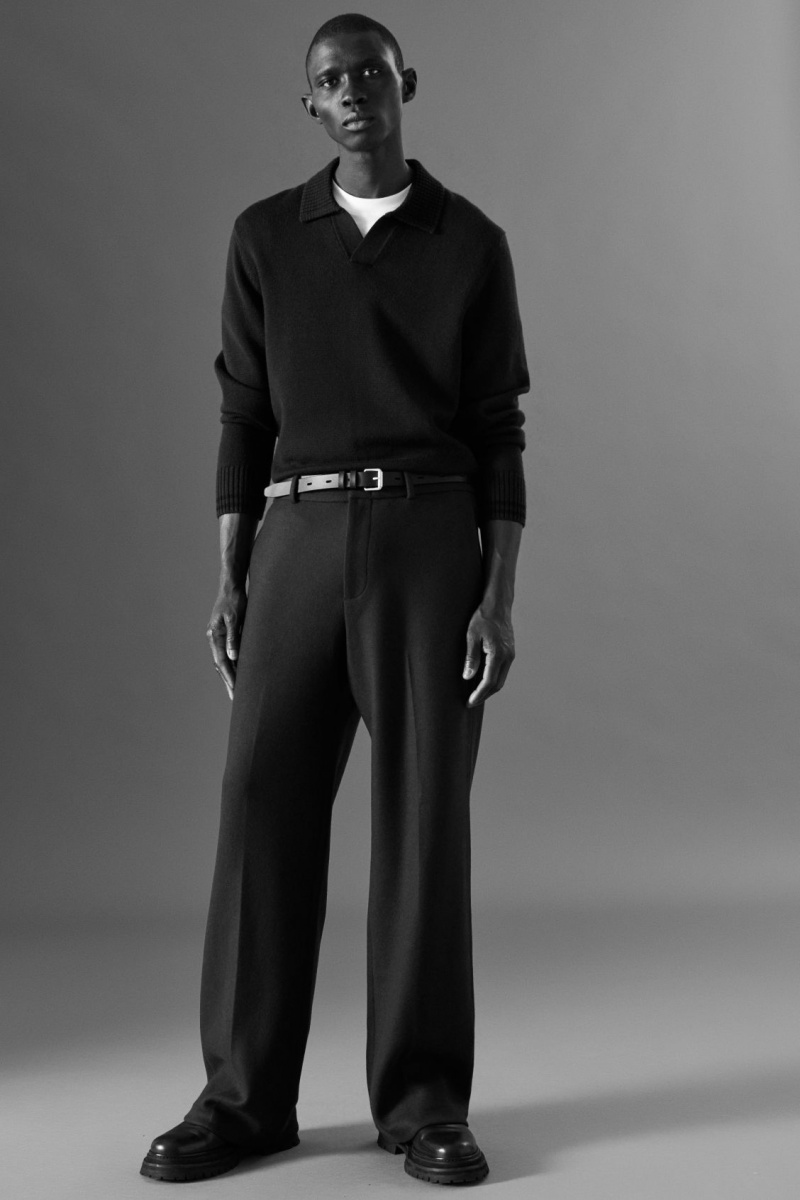 Men's COS Wool-Jersey Straight Pants Dark Brown NZ-56UFQEIRS