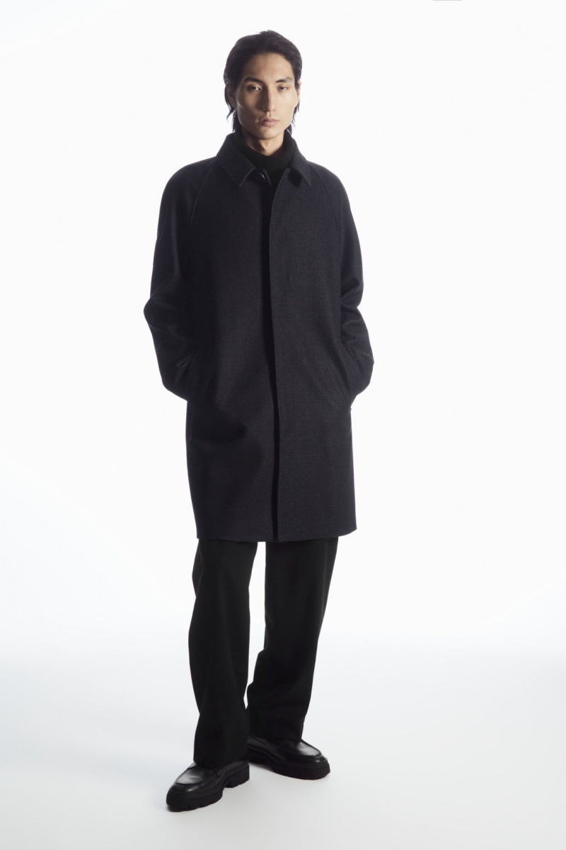 Men's COS Wool Rollneck Collar Vest Black NZ-20BLCGYPZ