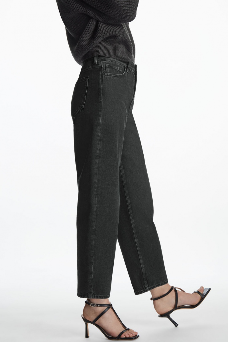 Women's COS Arch Tapered Jeans Black NZ-31OPHZEAX