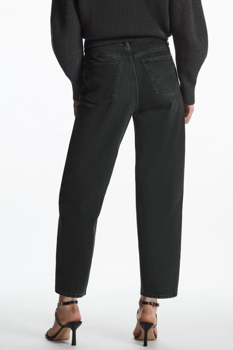 Women's COS Arch Tapered Jeans Black NZ-31OPHZEAX