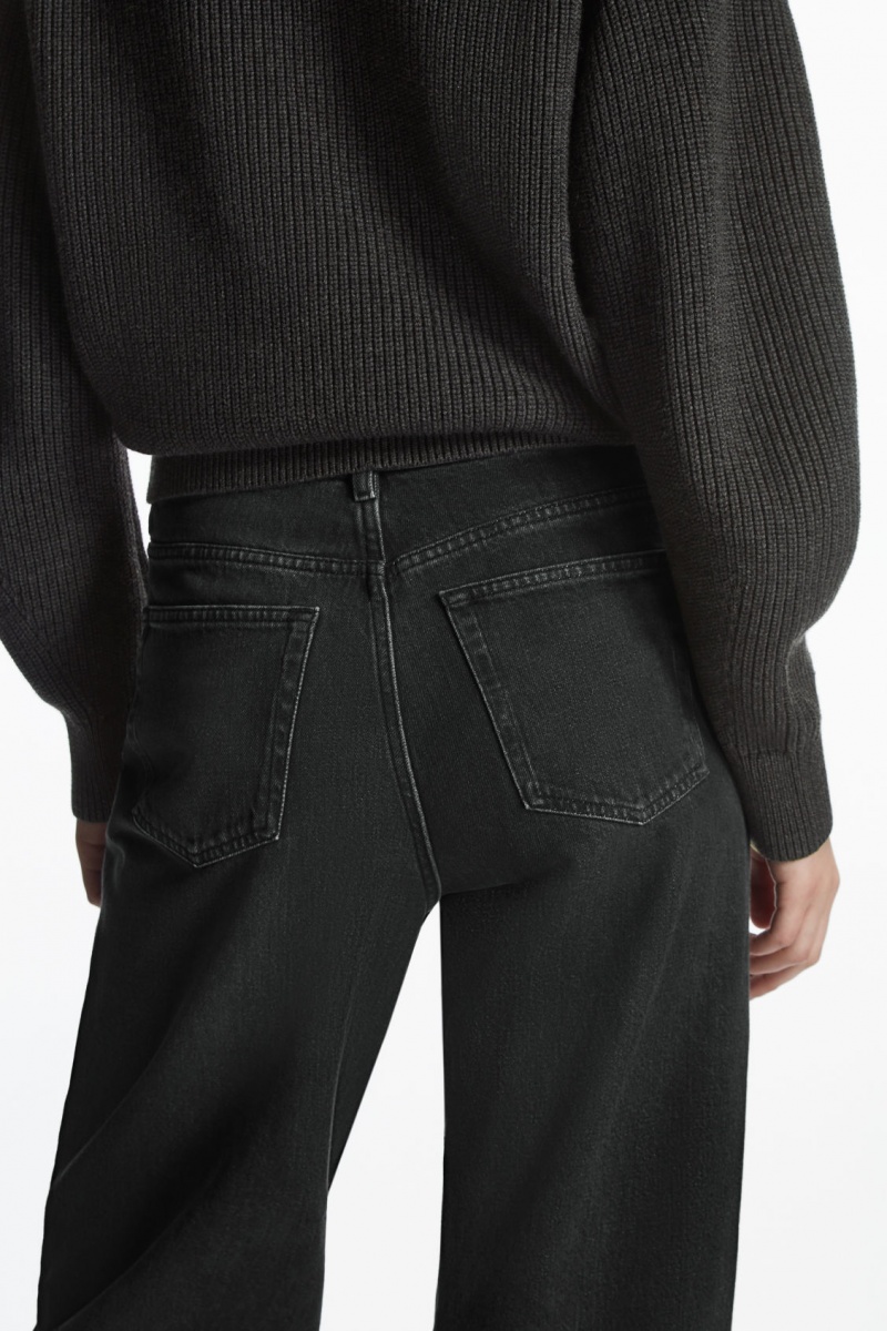 Women's COS Arch Tapered Jeans Black NZ-31OPHZEAX