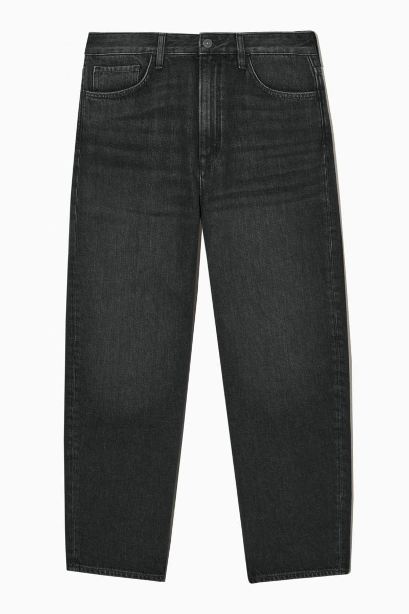 Women's COS Arch Tapered Jeans Black NZ-31OPHZEAX